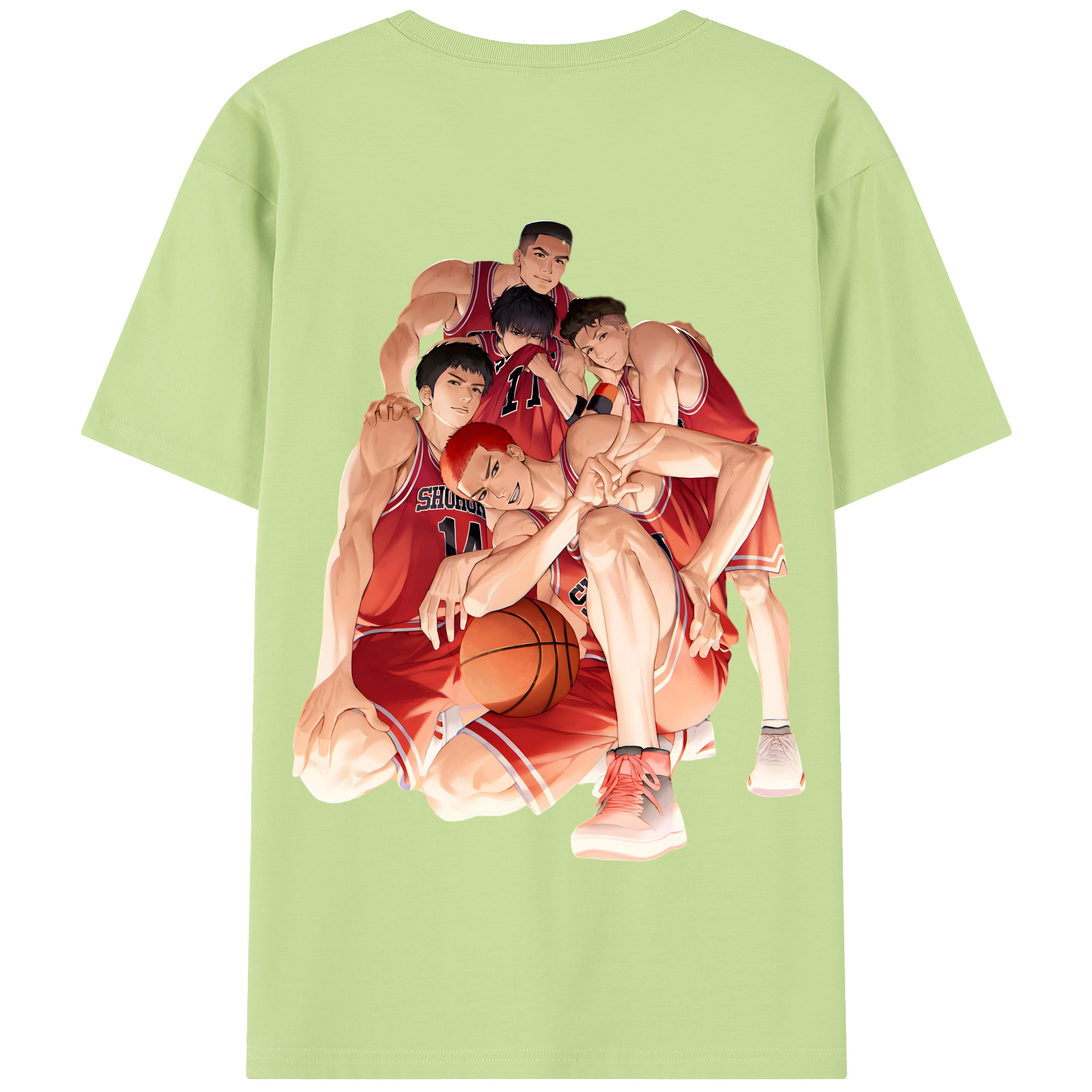 SLAM DUNK／スラムダンク 綿100％半袖Tシャツ（背面プリント）